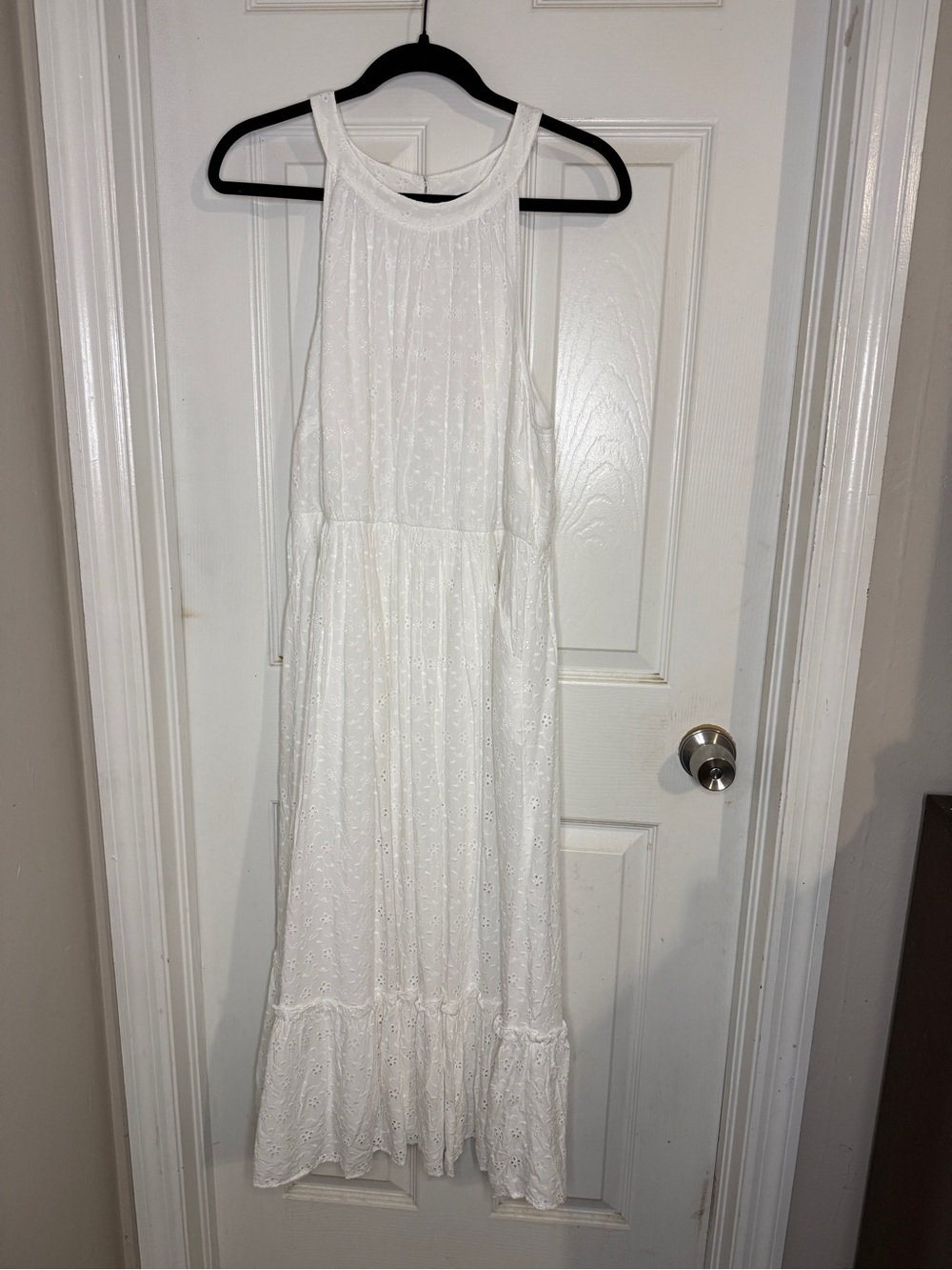 White Eyelet Sleeveless Maxi Dress - Torrid